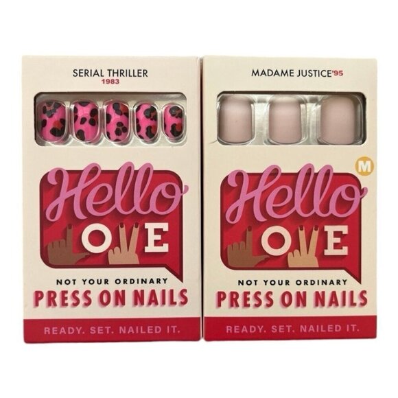 Hello Love Press On Nails Full Sets of 24 NIB - Pick Your Pattern - Picture 2 of 4